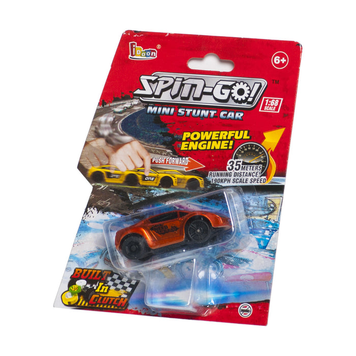 Іграшка інерційна машинка Spin-Go  "Mini Stunt Car"-червоно-помаранчева