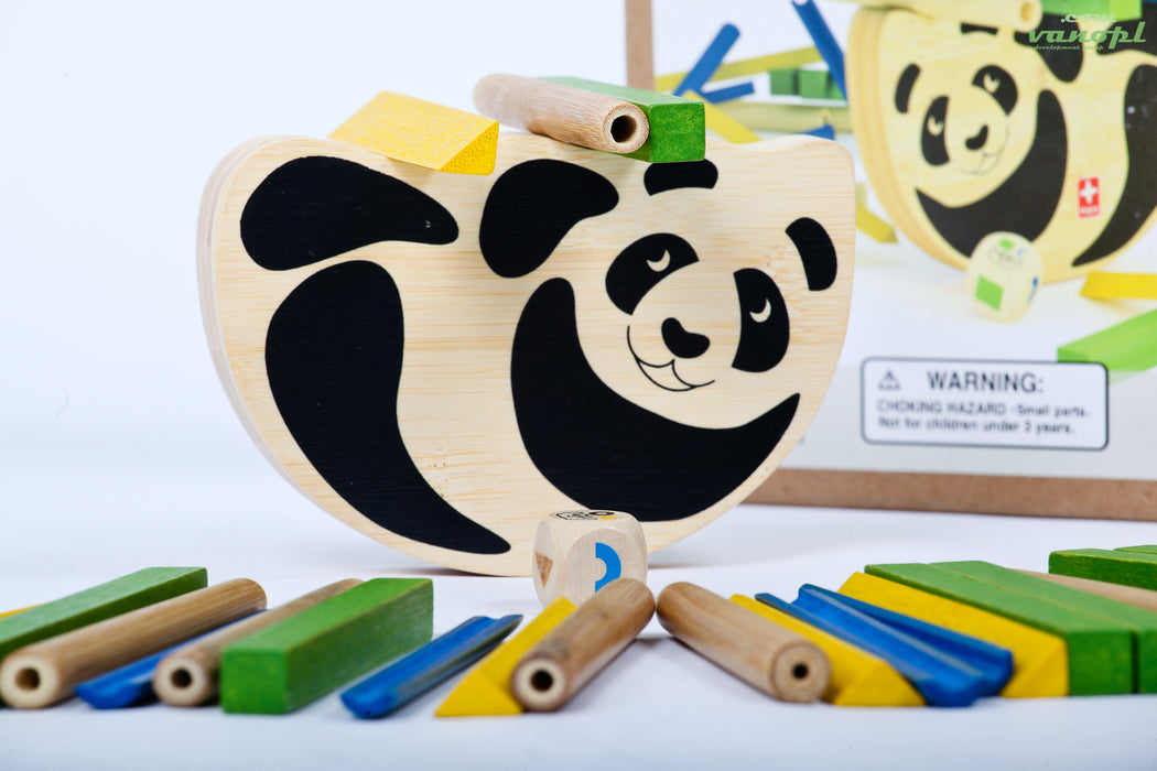Дерев'яна іграшка головоломка балансир з бамбуку "Pandabo"