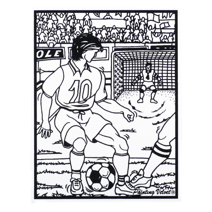 Розмальовка із оксамитовим рельєфним контуром та набором фломастерів  12 шт. "Carioca"  «FOOTBALL»