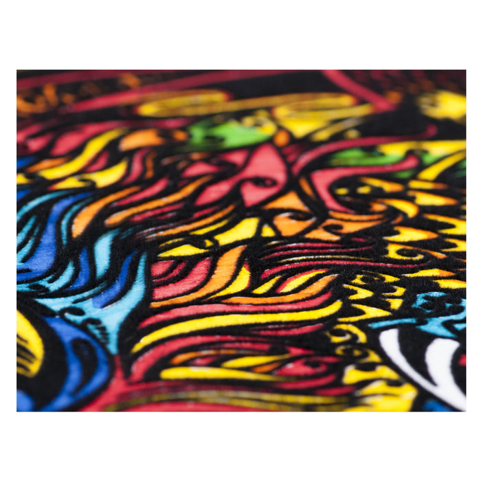 Розмальовка у вигляді скриньки із оксамитовим рельєфним контуром та набором фломастерів 12 шт. "Carioca"«Flowers OWL»