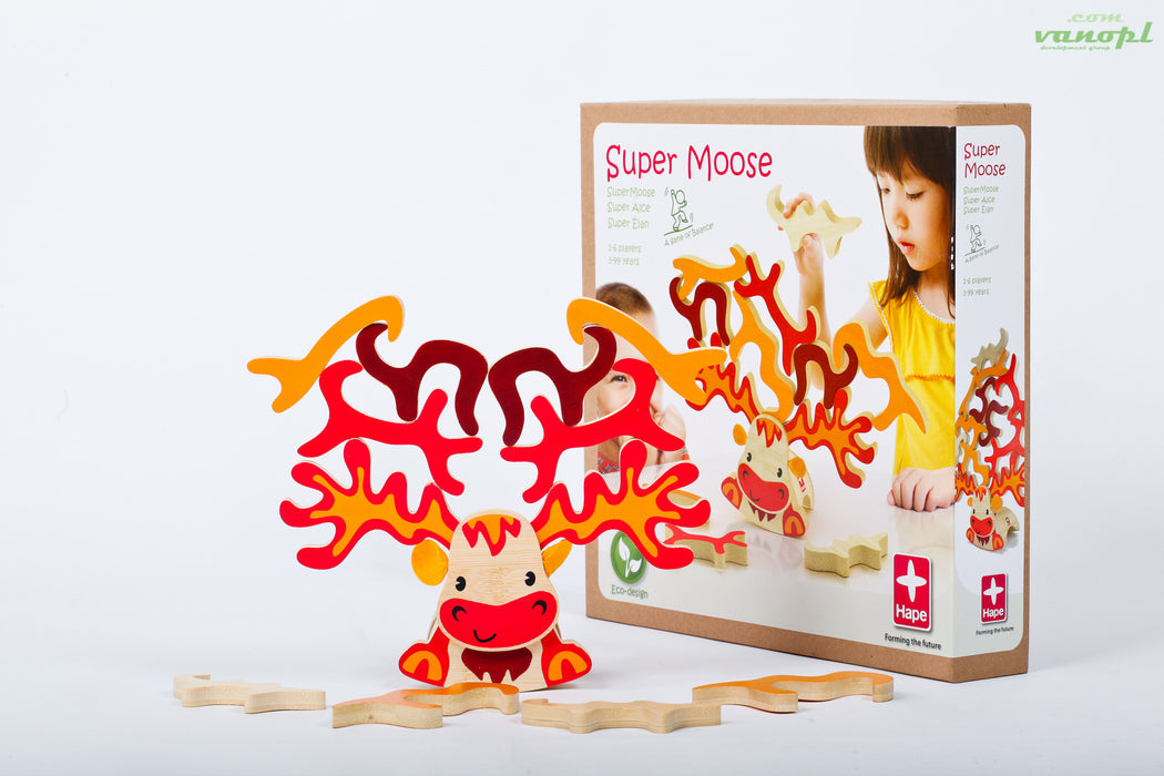 Дерев'яна іграшка головоломка балансир з бамбуку - "Supermoose"