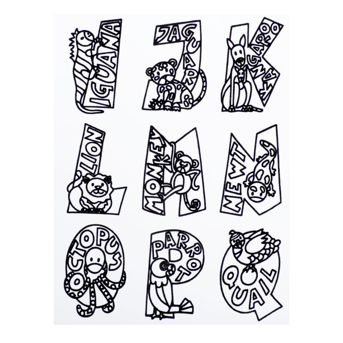 Розмальовка із оксамитовим рельєфним контуром та набором фломастерів 12 шт. "Carioca"«ALPHABET AND NUMBERS»