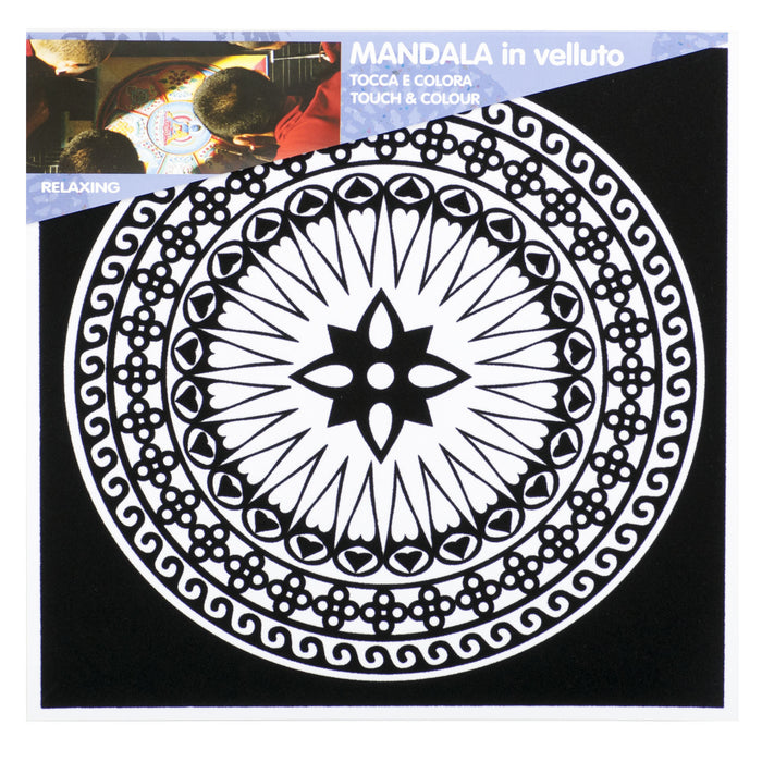 Розмальовки "Mandala" з рельєфним оксамитовим контуром  «Anti-stress»