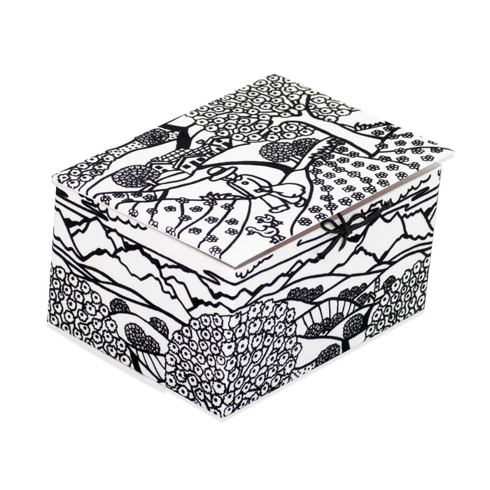 Розмальовка у вигляді скриньки  із оксамитовим рельєфним контуром та набором фломастерів 12 шт. "Carioca"«SPRING»