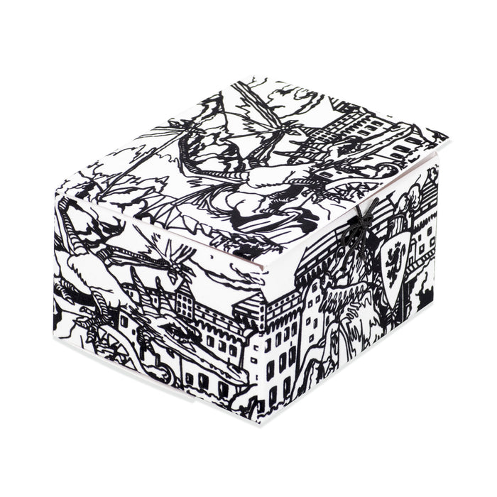 Розмальовка у вигляді скриньки  із оксамитовим рельєфним контуром та набором фломастерів 12 шт. "Carioca"«DRAGON»