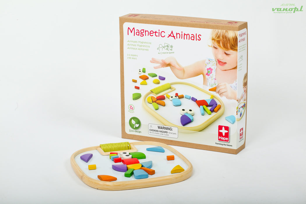 Дерев'яна іграшка головоломка на магнітах з бамбуку "Magnetic Animals"