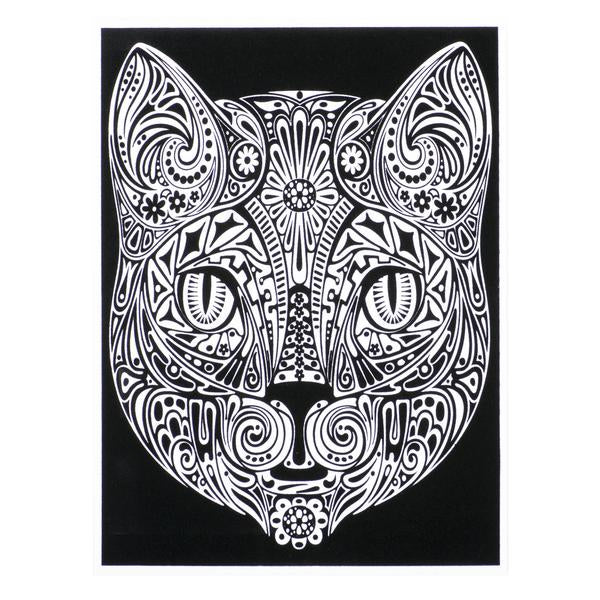 Colorvelvet - Розмальовка із оксамитовим рельєфним контуром «CAT» без фломастерів