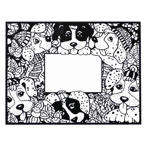 Colorvelvet - Розмальовка-фоторамка з оксамитовим рельєфним контуром «Dogs Photoframe» без фломастерів