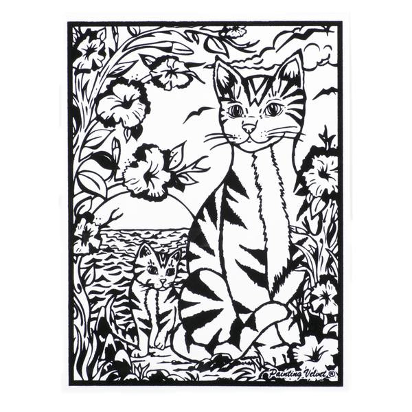 Colorvelvet - Розмальовка із оксамитовим рельєфним контуром «Egyptian cat» без фломастерів