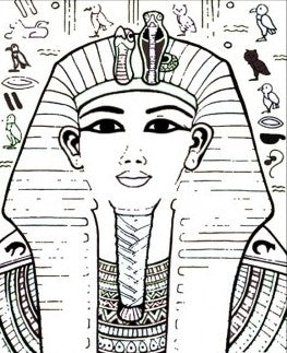 Colorvelvet - Розмальовка із оксамитовим рельєфним контуром «Egyptian pharaoh» без фломастерів