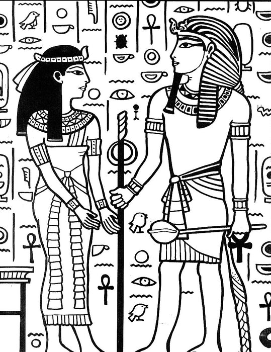 Colorvelvet - Розмальовка із оксамитовим рельєфним контуром «Egyptians» без фломастерів