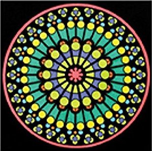 Colorvelvet - Розмальовка "Mandala" з рельєфним оксамитовим контуром «Harmony» без фломастерів