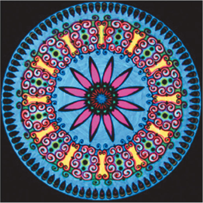 Colorvelvet - Розмальовка "Mandala" з рельєфним оксамитовим контуром «Peace of mind»
