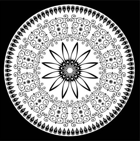 Colorvelvet - Розмальовка "Mandala" з рельєфним оксамитовим контуром «Peace of mind»