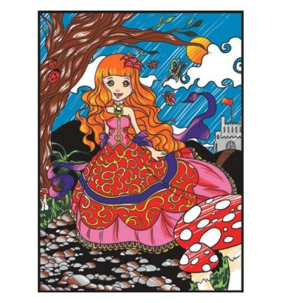 Colorvelvet - Розмальовка з оксамитовим рельєфним контуром «Princess» без фломастерів