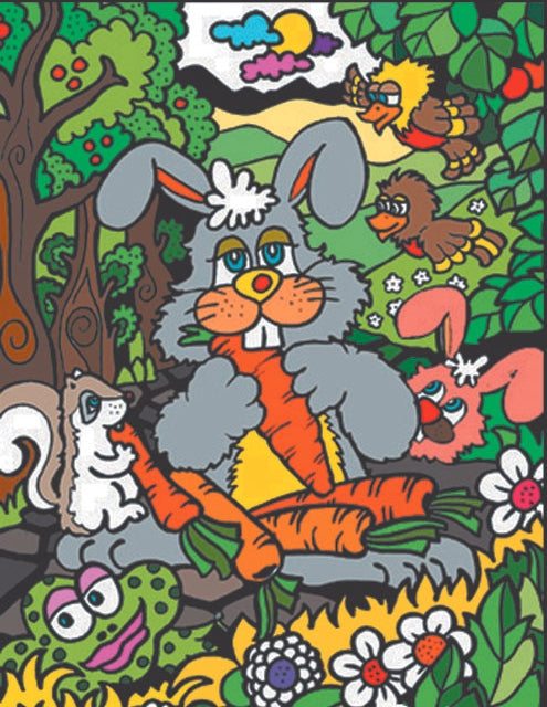 Colorvelvet - Розмальовка із оксамитовим рельєфним контуром «Rabbit» без фломастерів