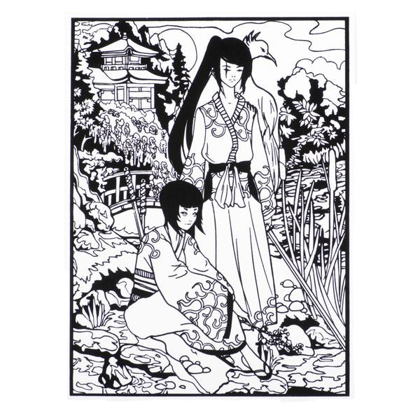 Colorvelvet - Розмальовка із оксамитовим рельєфним контуром «Samurai» без фломастерів