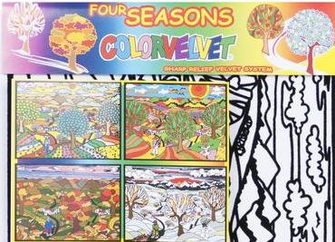 Colorvelvet - Розмальовка із оксамитовим рельєфним контуром «Seasons» без фломастерів