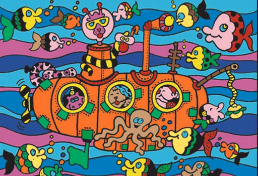 Colorvelvet - Розмальовка із оксамитовим рельєфним контуром «Submarine» без фломастерів