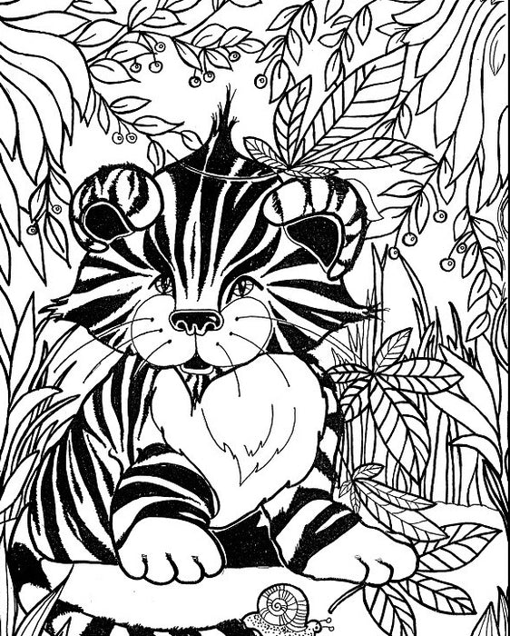 Colorvelvet - Розмальовка із оксамитовим рельєфним контуром «Tiger» без фломастерів