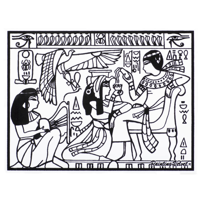 Розмальовка із оксамитовим рельєфним контуром та набором фломастерів 12 шт. "Carioca" «Egyptian»