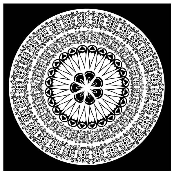 Colorvelvet - Розмальовка "Mandala" з рельєфним оксамитовим контуром «Affectivity» без фломастерів