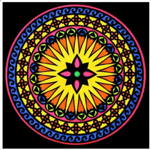 Colorvelvet - Розмальовка "Mandala" з рельєфним оксамитовим контуром «Anti-stress» без фломастерів
