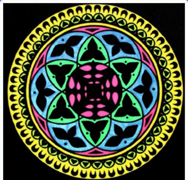 Colorvelvet - Розмальовка "Mandala" з рельєфним оксамитовим контуром «Balance» без фломастерів