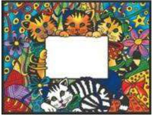 Colorvelvet - Розмальовка-фоторамка із оксамитовим рельєфним контуром «Cats Photoframe» без фломастерів