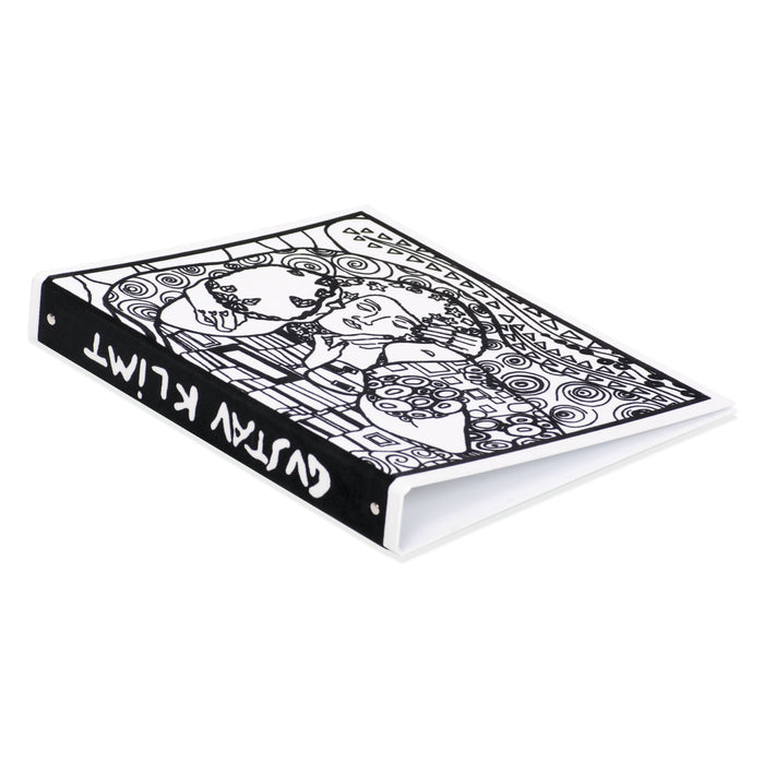 Папка-розмальовка біндер із оксамитовим рельєфним контуром та набором фломастерів 12 шт. "Carioca"«GUSTAV Klimt Kiss»