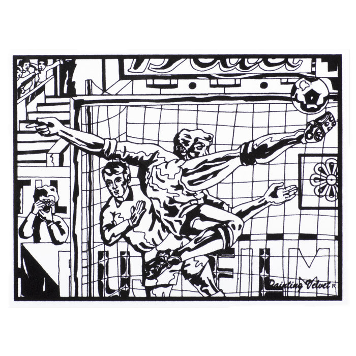 Розмальовка із оксамитовим рельєфним контуром та набором фломастерів 12 шт. "Carioca" «Bicycle kick»