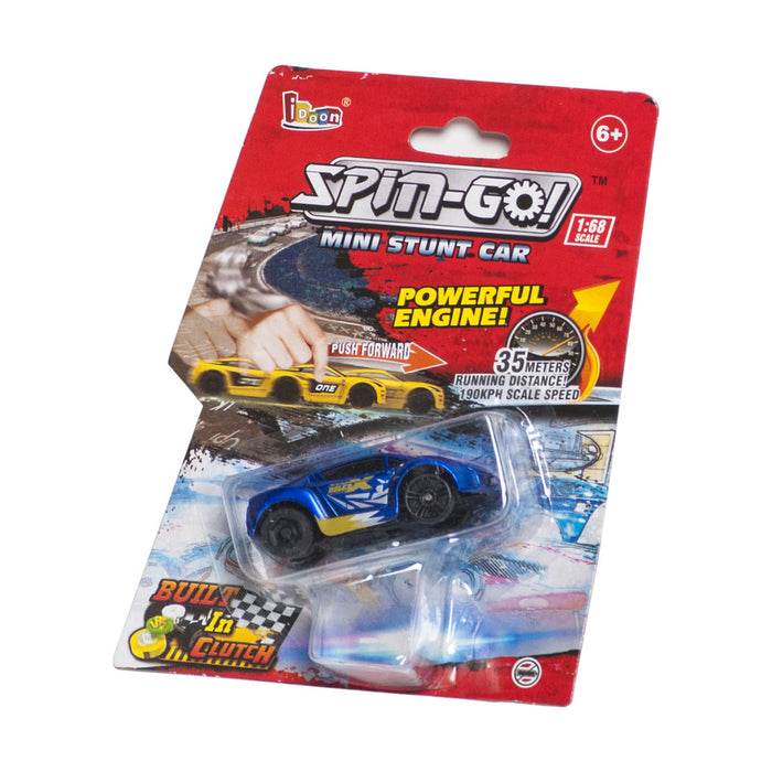Іграшка інерційна машинка Spin-Go  "Mini Stunt Car"-синьо-жовта