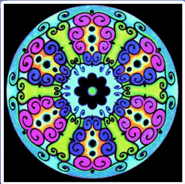Colorvelvet - Розмальовка "Mandala" з рельєфним оксамитовим контуром «Depression» без фломастерів