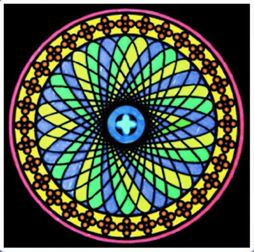 Colorvelvet - Розмальовка "Mandala" з рельєфним оксамитовим контуром «Ego» без фломастерів