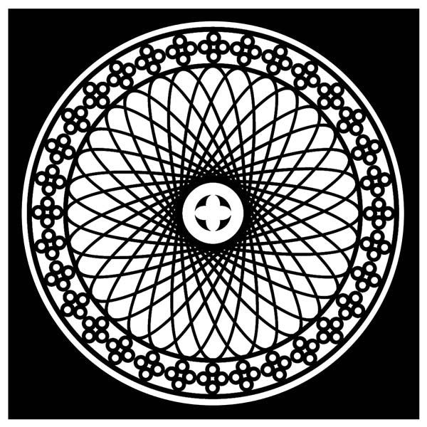 Colorvelvet - Розмальовка "Mandala" з рельєфним оксамитовим контуром «Ego» без фломастерів