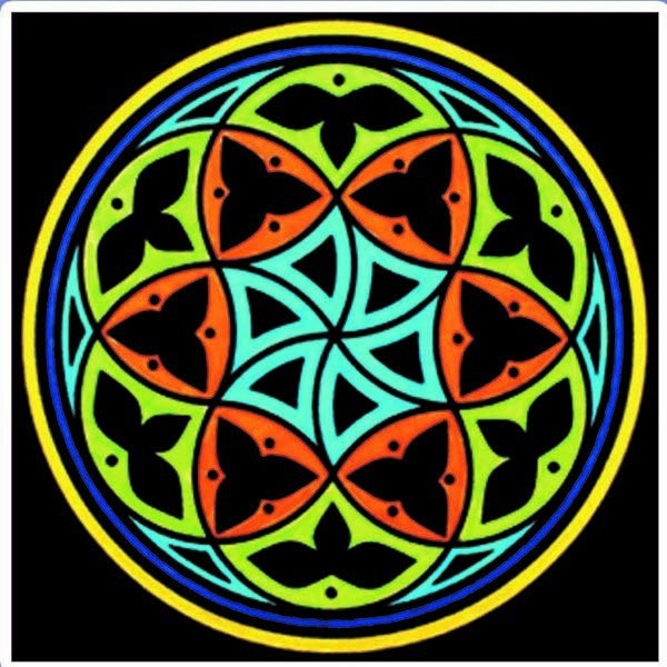 Colorvelvet - Розмальовка "Mandala" з рельєфним оксамитовим контуром «Self-love» без фломастерів