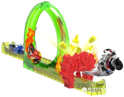 Іграшка інерційні мотоцикли Spin-Go у наборі з комплектуючими та аксесуарами "Crazy Shoot Off Track Set" (арт. 60609)