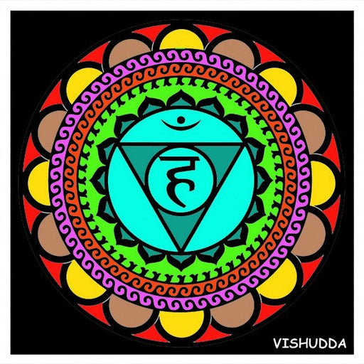 Colorvelvet - Розмальовка "Mandala" з рельєфним оксамитовим контуром «VISHUDDA» без фломастерів